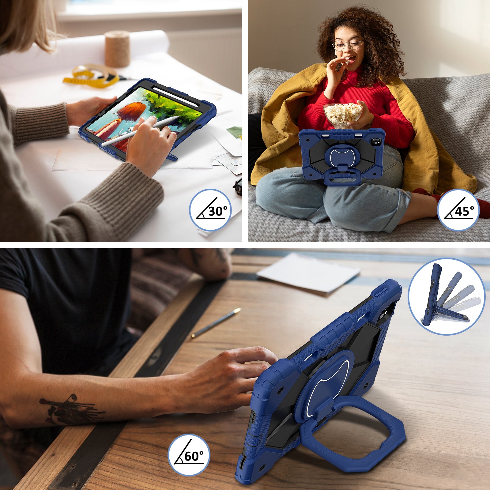 C3 for iPad Pro 11 (2020) / (2021) / (2022) / (2018) / Air (2022) / (2020) Tablet Case with Handle Kickstand C3 for iPad Pro 11 (2020) / (2021) / (2022) / (2018) / Air (2022) / (2020) Tablet Case with Handle Kickstand